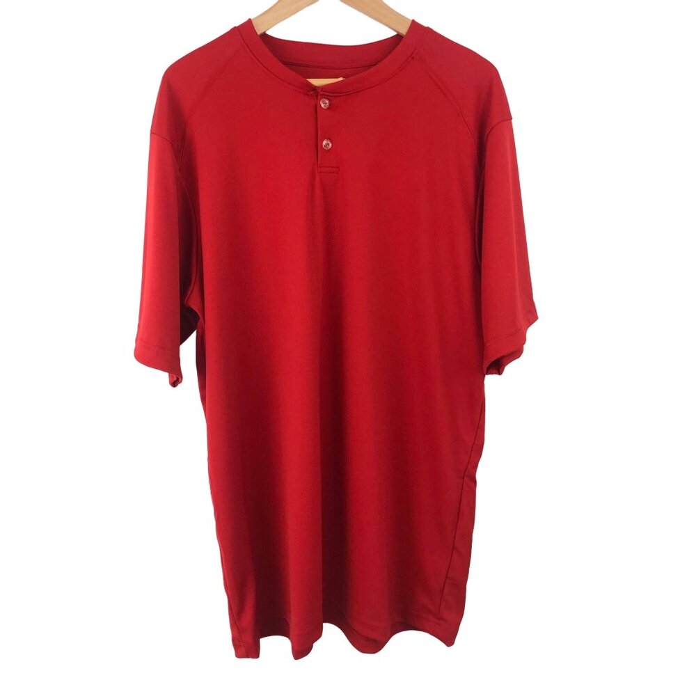 Champro Mens Size XL Red Short Sleeve Baseball Softball Jersey Shirt